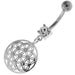 Dangling Flower of Life Navel Belly Button Bar - Monster Piercing