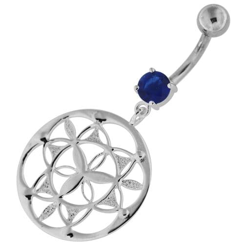 Fancy Dangling Multi jeweled Navel Belly Ring - Monster Piercing