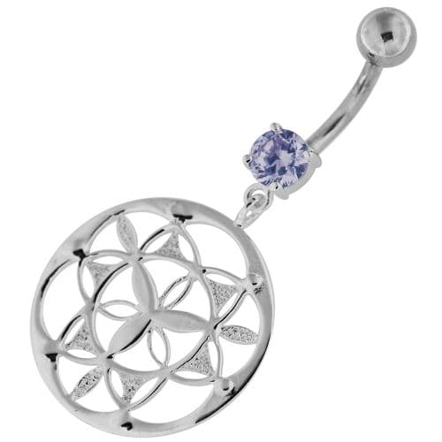 Fancy Dangling Multi jeweled Navel Belly Ring - Monster Piercing