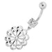 Fancy Single Stone Jeweled Dangling Belly Ring - Monster Piercing