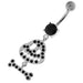 Dangling Bone Mr. Jack Sterling Silver Belly Button Ring - Monster Piercing