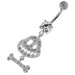 Dangling Bone Mr. Jack Sterling Silver Belly Button Ring - Monster Piercing