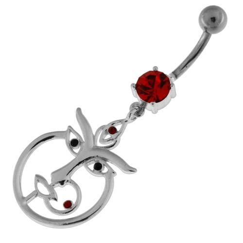 Nose and Lip Pierced women Silver Belly Button Ring - Monster Piercing