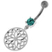 Flower Of Life Dangling Navel Belly Button Ring - Monster Piercing