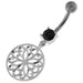 Flower Of Life Dangling Navel Belly Button Ring - Monster Piercing