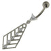 925 Sterling Silver Jeweled Arrow cut out Belly Button Ring - Monster Piercing