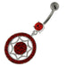 925 Sterling Silver Multi Jeweled Round Belly Button Ring - Monster Piercing