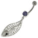 925 Sterling Silver Attractive leaf Belly Button Ring - Monster Piercing