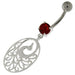 925 Sterling Silver Dancing Peacock Belly Button Ring - Monster Piercing