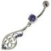 925 Sterling Silver Fancy Jeweled Belly Button Ring - Monster Piercing