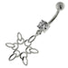 925 Sterling Silver Snow Flake Navel Belly Ring - Monster Piercing