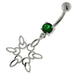 925 Sterling Silver Snow Flake Navel Belly Ring - Monster Piercing