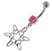 925 Sterling Silver Snow Flake Navel Belly Ring - Monster Piercing