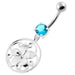 925 Sterling Silver Floral Flower Navel Belly Ring - Monster Piercing