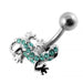 Jeweled Gecko Non-Moving Belly Ring - Monster Piercing