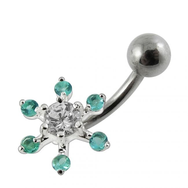 Flower Navel Belly Bar - Monster Piercing