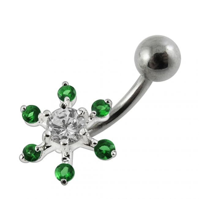 Flower Navel Belly Bar - Monster Piercing