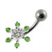 Flower Navel Belly Bar - Monster Piercing