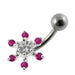 Flower Navel Belly Bar - Monster Piercing