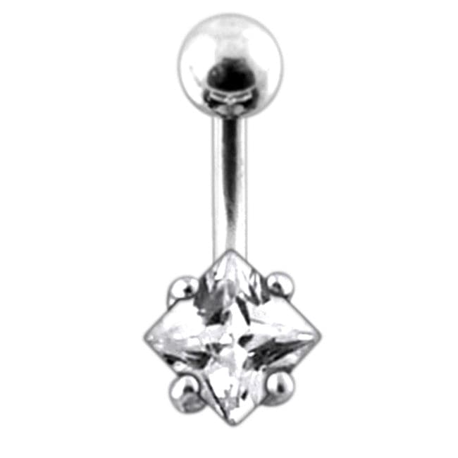 Jeweled Star Design Belly Ring - Monster Piercing