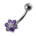 Jewelled Flower Belly Body Jewelry - Monster Piercing