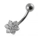 Jewelled Flower Belly Body Jewelry - Monster Piercing