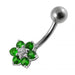 Jewelled Flower Belly Body Jewelry - Monster Piercing