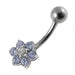 Jewelled Flower Belly Body Jewelry - Monster Piercing