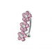 Jewelled Flowers Design Belly Ring - Monster Piercing