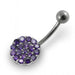 Jeweled Circle Design Navel Ring - Monster Piercing