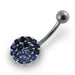 Jeweled Circle Design Navel Ring - Monster Piercing