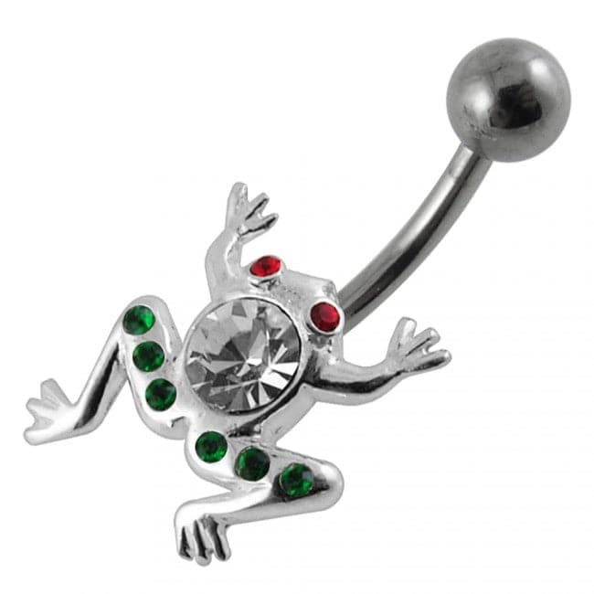 Jeweled Frog Navel Charm - Monster Piercing