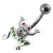 Jeweled Frog Navel Charm - Monster Piercing