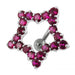 Jeweled Star Design Navel Ring - Monster Piercing