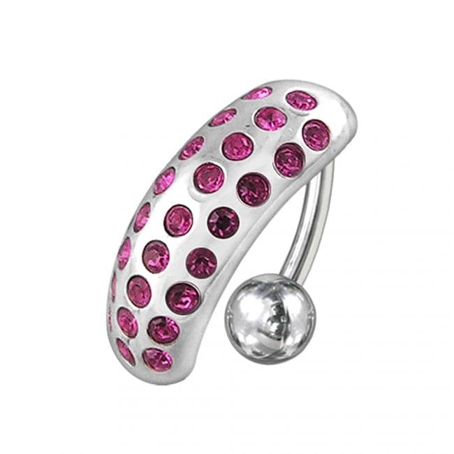 Fancy Jewelled Reverse Non-Moving Belly Ring - Monster Piercing