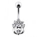 Fancy Jeweled Banana Bar Navel Body Jewelry - Monster Piercing