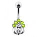 Fancy Jeweled Banana Bar Navel Body Jewelry - Monster Piercing