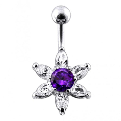 Jeweled Star Belly Button Ring - Monster Piercing