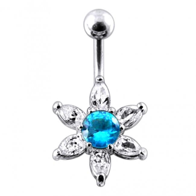 Jeweled Star Belly Button Ring - Monster Piercing