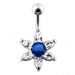 Jeweled Star Belly Button Ring - Monster Piercing