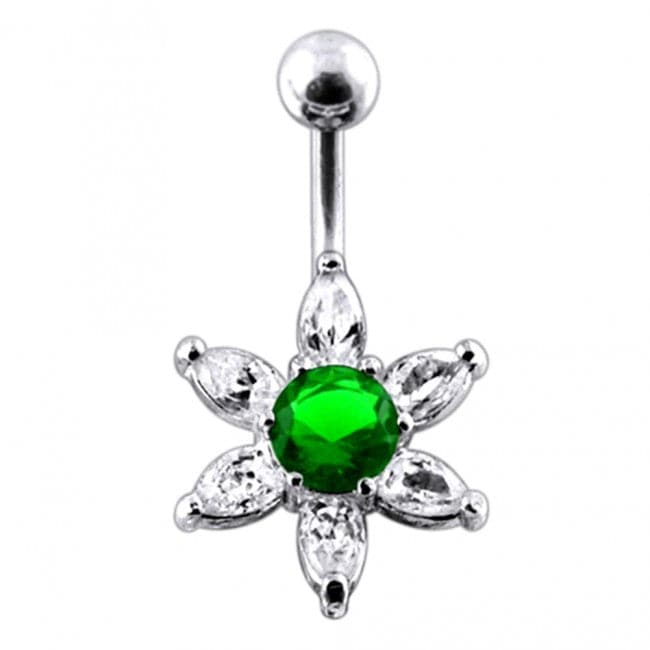 Jeweled Star Belly Button Ring - Monster Piercing