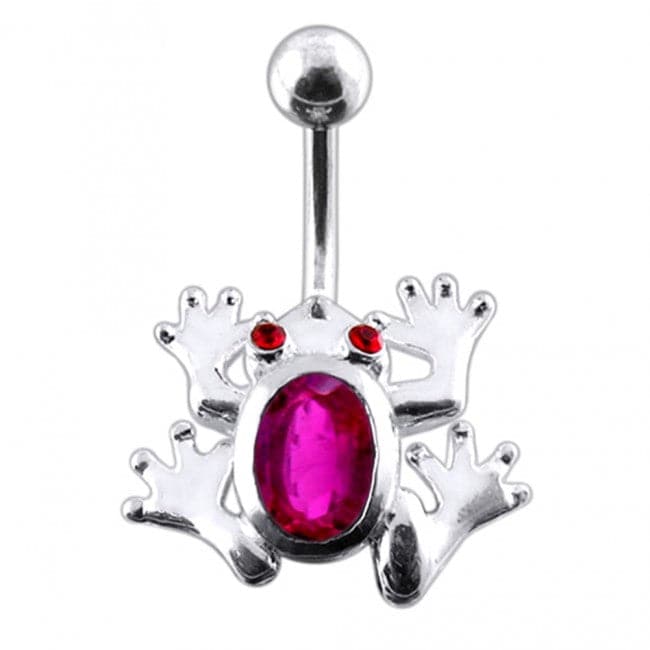 Jeweled Frog Navel Body Jewelry - Monster Piercing