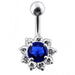 Titanium Jeweled Flower Navel Ring - Monster Piercing