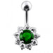 Titanium Jeweled Flower Navel Ring - Monster Piercing