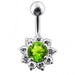 Titanium Jeweled Flower Navel Ring - Monster Piercing