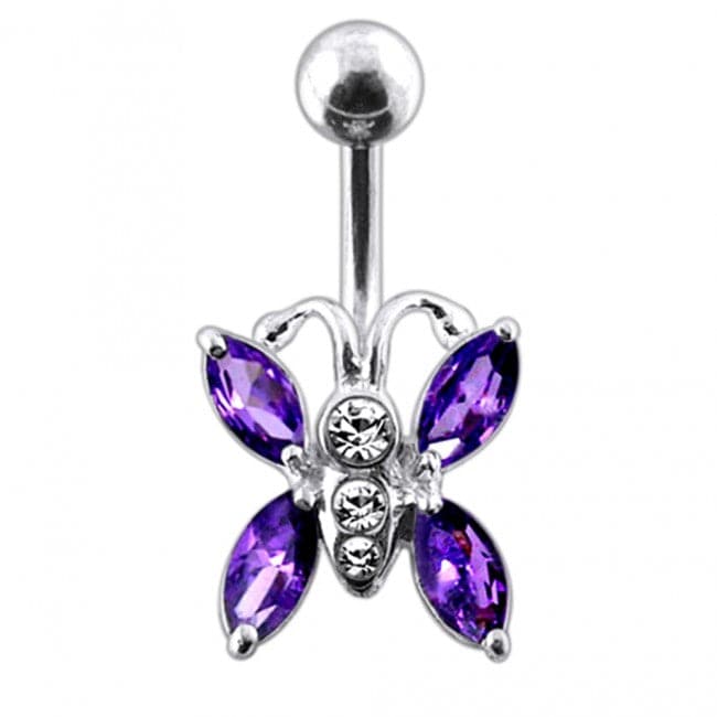 Jeweled Bug Belly Button Ring - Monster Piercing