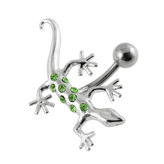 Jeweled Lizard Belly Ring - Monster Piercing