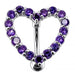 Jeweled Heart Belly Button Ring - Monster Piercing