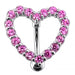 Jeweled Heart Belly Button Ring - Monster Piercing