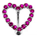 Jeweled Heart Belly Button Ring - Monster Piercing